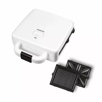 Kenwood Sandwich Toaster 4 Slice 2 in 1 Grill and Sandwich 1300w Smp94.A0wh - Non Stick Grill Plate Temperature Light Indicator Multifunctional