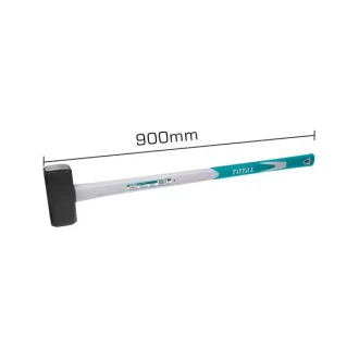 Total Stone Hammer Fiberglass Handle 4kg THT720416
