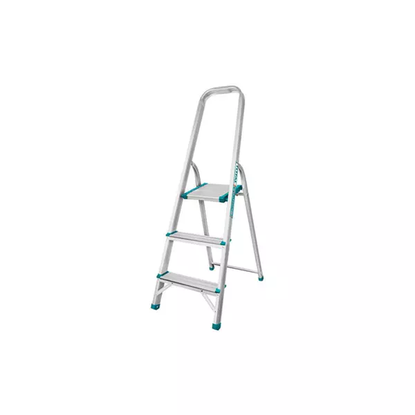 Total Household Ladder With 3 Steps, Aluminium Body Thlad06031 1 Total Household Ladder With 3 Steps, Aluminium Body Thlad06031