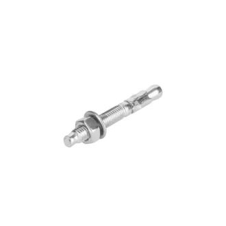 Total Galvanized Wedge Anchor 1/4"x1-3/4" Carbon Steel, Zinc Plated Finish THWWA141341 (Pack of 350pcs)