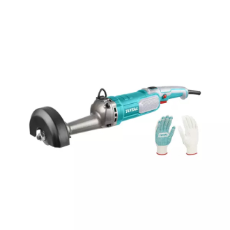 Total Straight Grinder 150mm 1100W with 1set Extra Carbon Brushes, 1 Pair Gloves TSG1508