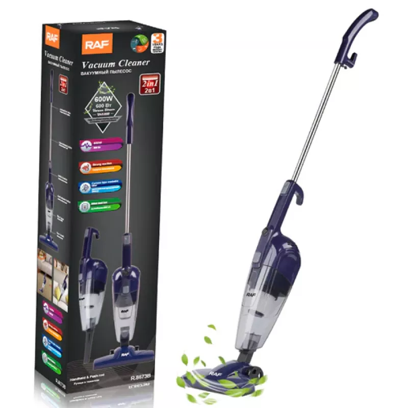 RAF 2-in-1 Vacuum Cleaner 600W 0.5L Capacity 4-Meter Power Cable R.8673B WS670K