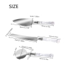 Cake Cutting Set for Wedding, Stainless Steel Cake Knife Server Set and Pizza Cutter Wheel 3pcs