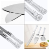 Cake Cutting Set for Wedding, Stainless Steel Cake Knife Server Set and Pizza Cutter Wheel 3pcs