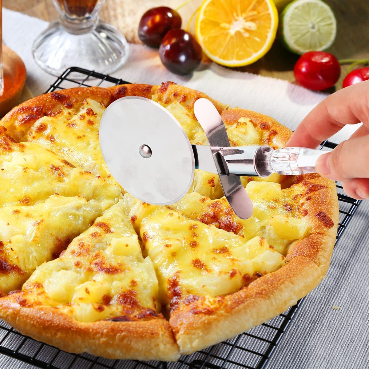 Cake Cutting Set For Wedding, Stainless Steel Cake Knife Server Set And Pizza Cutter Wheel 3Pcs 3 Cake Cutting Set For Wedding, Stainless Steel Cake Knife Server Set And Pizza Cutter Wheel 3Pcs