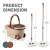 Spin Mop Bucket Set Floor Mop Rotating w/ 2 Heads Green - WS2345M