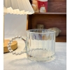 Small Bubble Ring With Handle Glass Cup Europe Style Household Coffee Mug