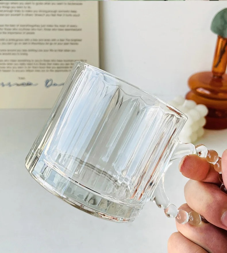 Small Bubble Ring With Handle Glass Cup Europe Style Household Coffee Mug 9 Small Bubble Ring With Handle Glass Cup Europe Style Household Coffee Mug