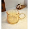 Small Bubble Ring With Handle Glass Cup Europe Style Household Coffee Mug