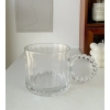 Small Bubble Ring With Handle Glass Cup Europe Style Household Coffee Mug