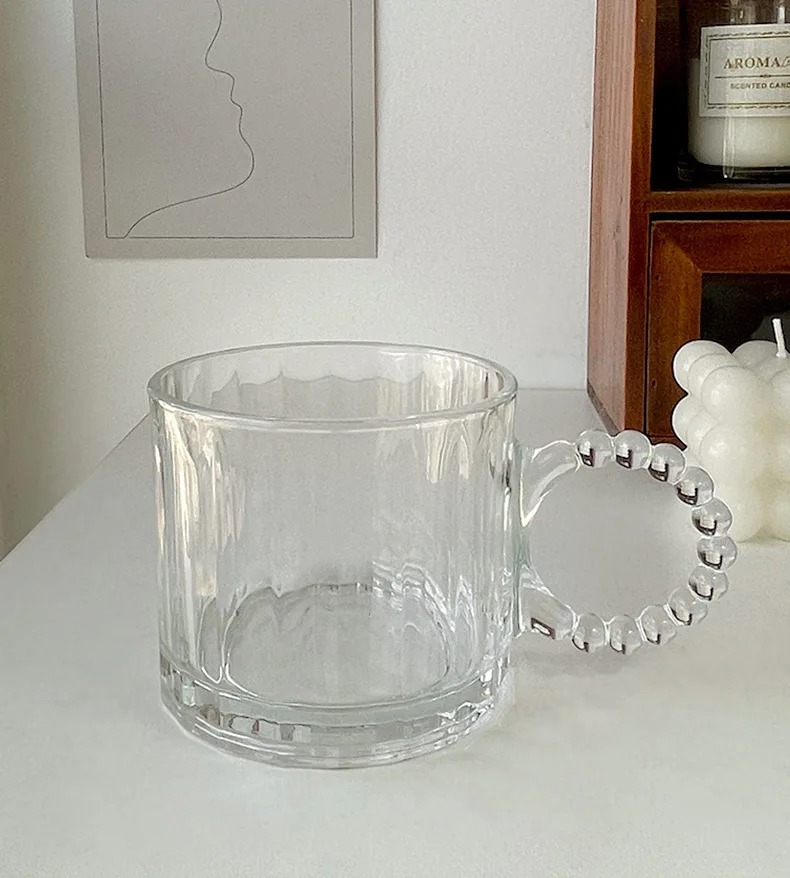 Small Bubble Ring With Handle Glass Cup Europe Style Household Coffee Mug 11 Small Bubble Ring With Handle Glass Cup Europe Style Household Coffee Mug