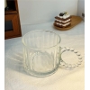 Small Bubble Ring With Handle Glass Cup Europe Style Household Coffee Mug