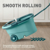 Spin Mop Bucket Set Floor Mop Rotating w/ 2 Heads Green - WS2345M